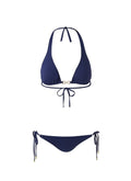 Nouveau Bikini : Bleu Marine Élégant